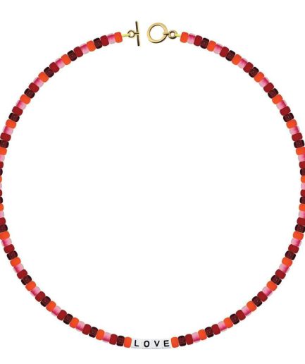 Collana con perline LOVE