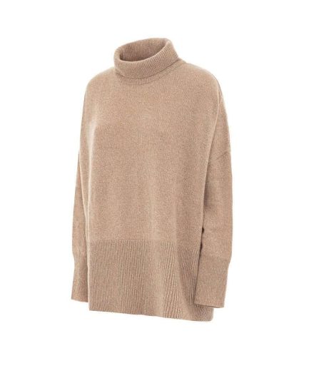 Maglia collo alto con spacco laterale