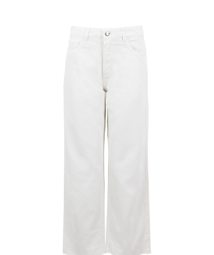 Jeans bianco regolare a vita alta